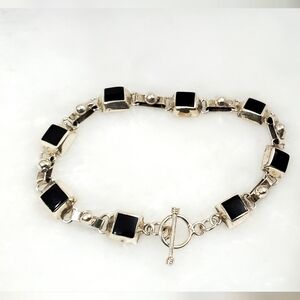 Vtg. Black Onyx Bracelet